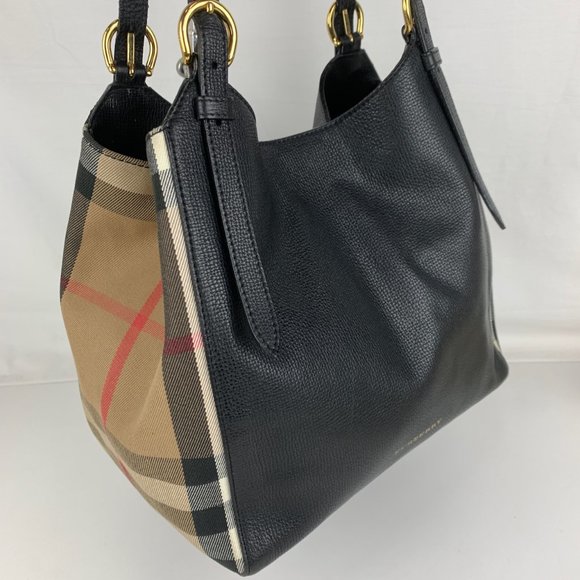 Burberry Handbags - Burberry Canter House Check Leather Tote